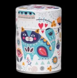 Autour Du Thé|Compagnie & Co Boite à thé illustrée Cat Flowers