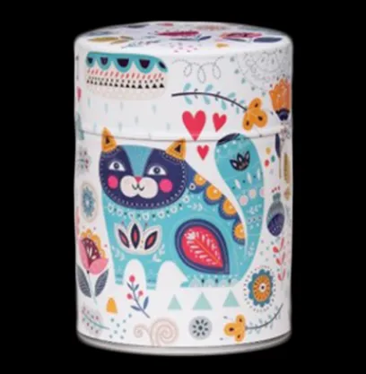 Autour Du Thé|Compagnie & Co Boite à thé illustrée Cat Flowers