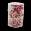 Autour Du Thé|Compagnie & Co Boite à thé illustrée Toile de Jouy Rose