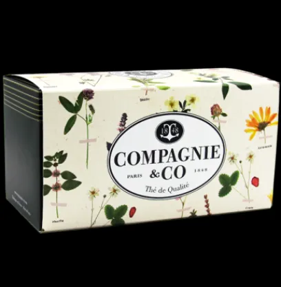 Coffrets De Thés|Thés Gourmands|Compagnie & Co Coffret Herbier Fraise Basilic & Thé Vert Menthe