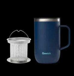 Autour Du Thé|Thés Glacés|Compagnie & Co Mug Tisanière isotherme 470 ml - Bleu nuit